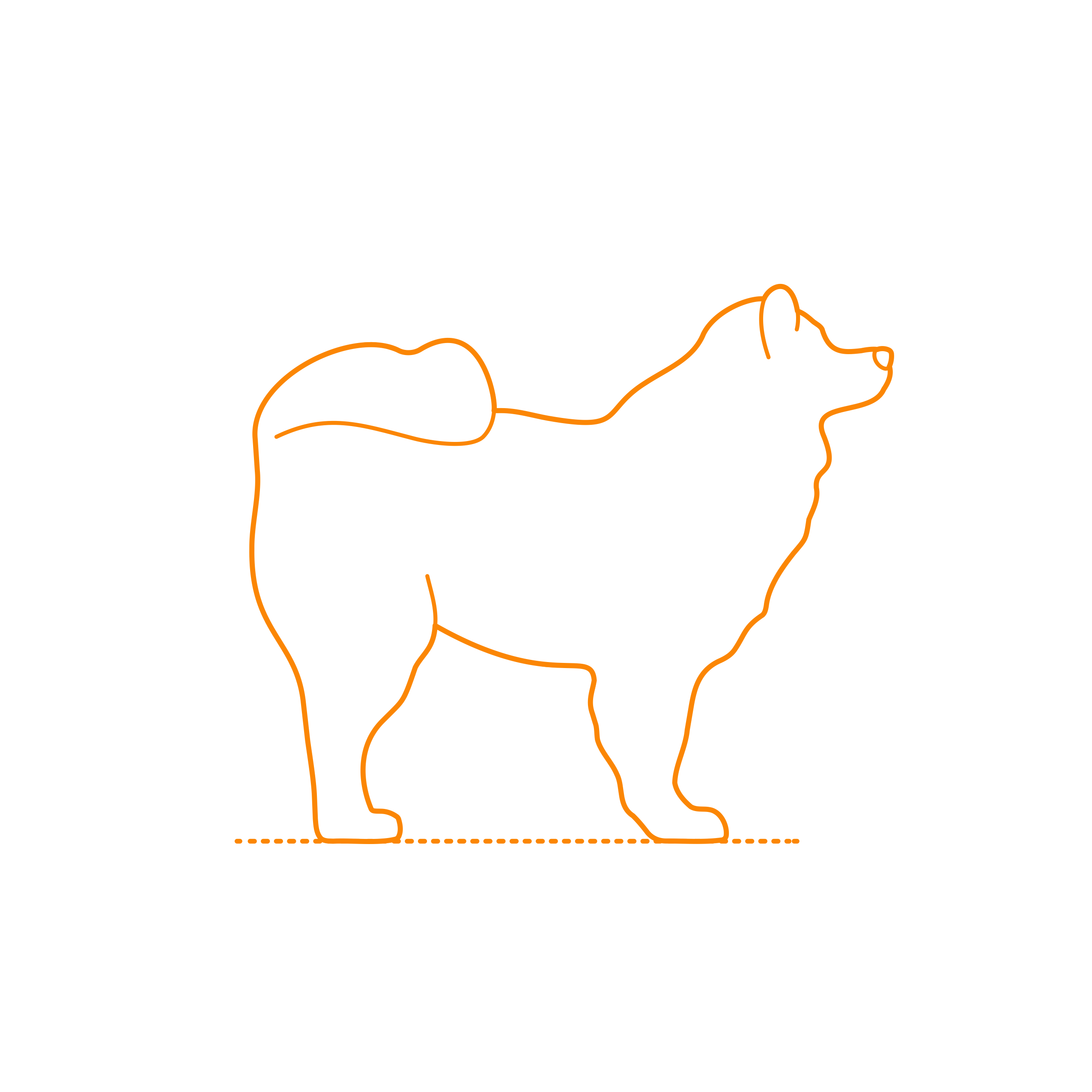 Animals Dogs Samoyed Contour Svg Vector Free Vectors